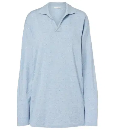 The Row Niosa cotton and linen polo sweater | Thumbnail 1 The Row Niosa cotton and linen polo sweater | Thumbnail 1