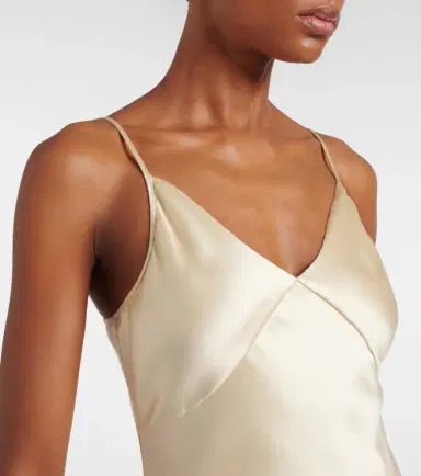 The Row Barika silk satin slip dress | Thumbnail 2