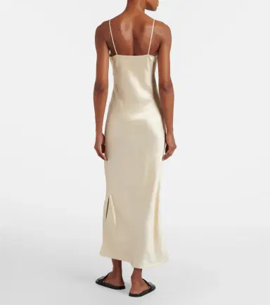 The Row Barika silk satin slip dress | Thumbnail 5