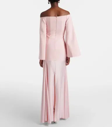 Solace London Rina satin and crêpe maxi dress | Thumbnail 3