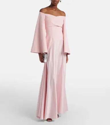 Solace London Rina satin and crêpe maxi dress | Thumbnail 4