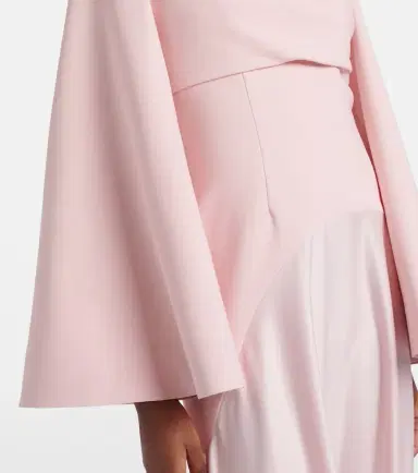 Solace London Rina satin and crêpe maxi dress | Thumbnail 5