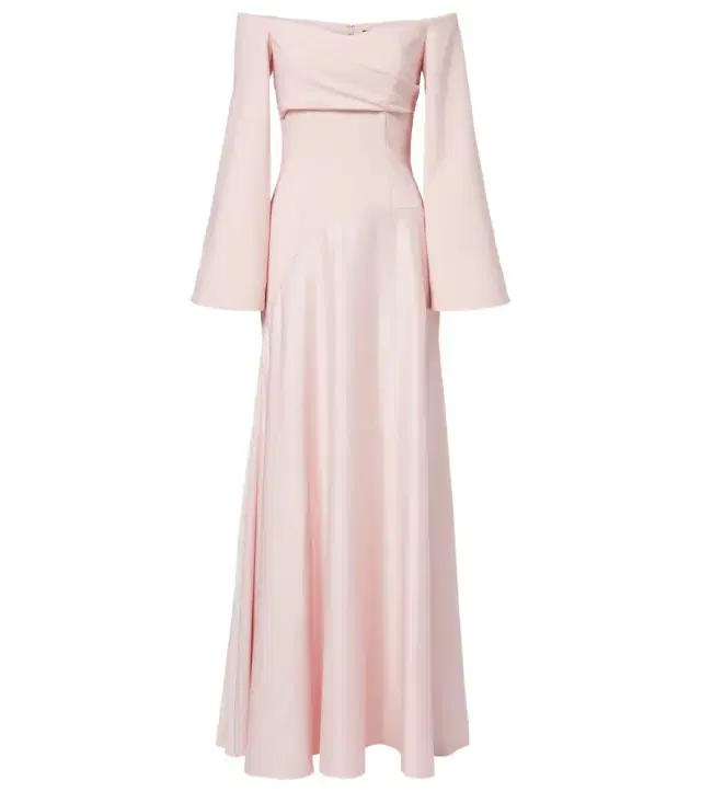 Rina satin and crêpe maxi dress