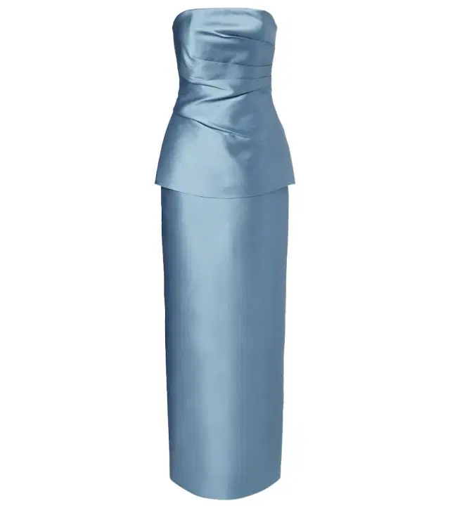 Lucille strapless satin gown