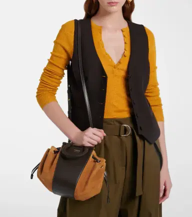 Ferragamo Gancio Small suede bucket bag | Thumbnail 5