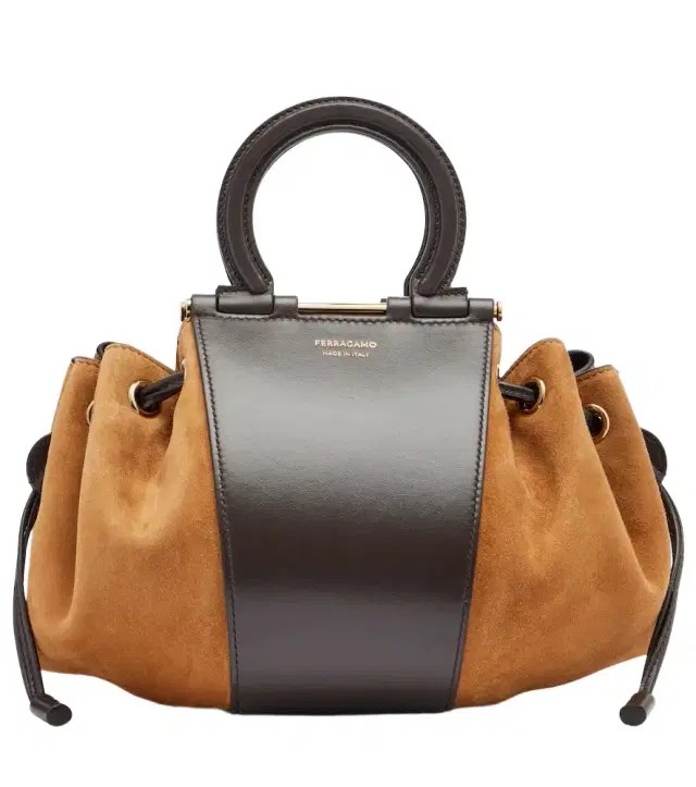Gancio Small suede bucket bag
