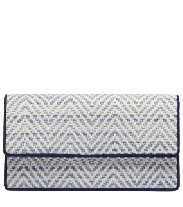 Manolo Blahnik Capripla raffia clutch