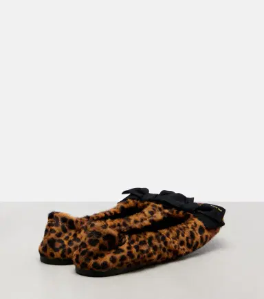 Prada Leopard-print calf hair ballet flats | Thumbnail 2