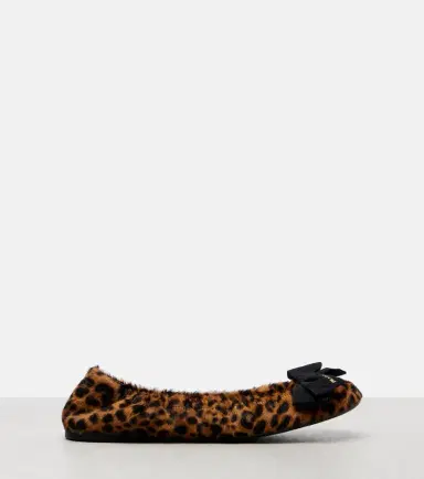 Prada Leopard-print calf hair ballet flats | Thumbnail 4