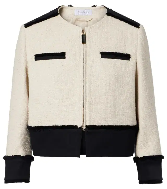 Max Mara Pagaia cotton and linen-blend jacket