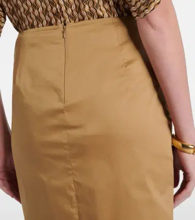 Max Mara Paggi cotton-blend satin midi skirt | Thumbnail 3 Max Mara Paggi cotton-blend satin midi skirt | Thumbnail 3