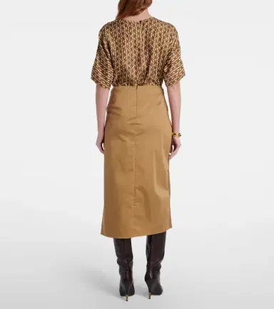 Max Mara Paggi cotton-blend satin midi skirt | Thumbnail 4 Max Mara Paggi cotton-blend satin midi skirt | Thumbnail 4