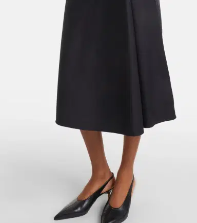 Max Mara Paggi gathered cotton-blend midi skirt | Thumbnail 4 Max Mara Paggi gathered cotton-blend midi skirt | Thumbnail 4