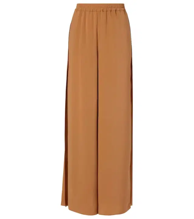 Crêpe wide-leg pants