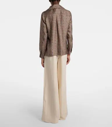 Max Mara Oro linen and silk wide-leg pants | Thumbnail 2