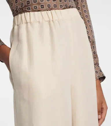Max Mara Oro linen and silk wide-leg pants | Thumbnail 5