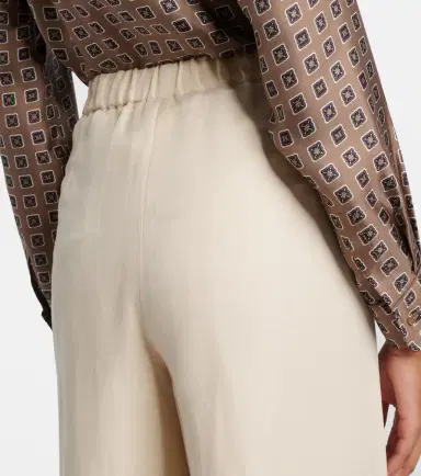 Max Mara Oro linen and silk wide-leg pants | Thumbnail 6
