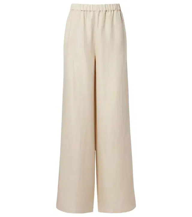 Max Mara Oro linen and silk wide-leg pants
