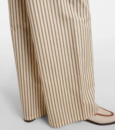 Max Mara Striped cotton and silk wide-leg pants | Thumbnail 4 Max Mara Striped cotton and silk wide-leg pants | Thumbnail 4