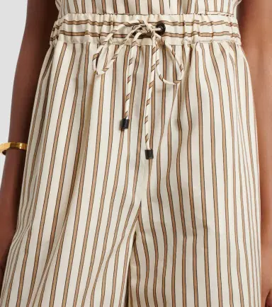 Max Mara Striped cotton and silk wide-leg pants | Thumbnail 6 Max Mara Striped cotton and silk wide-leg pants | Thumbnail 6