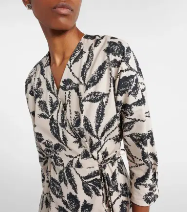 Max Mara Camino printed cotton wrap dress | Thumbnail 5