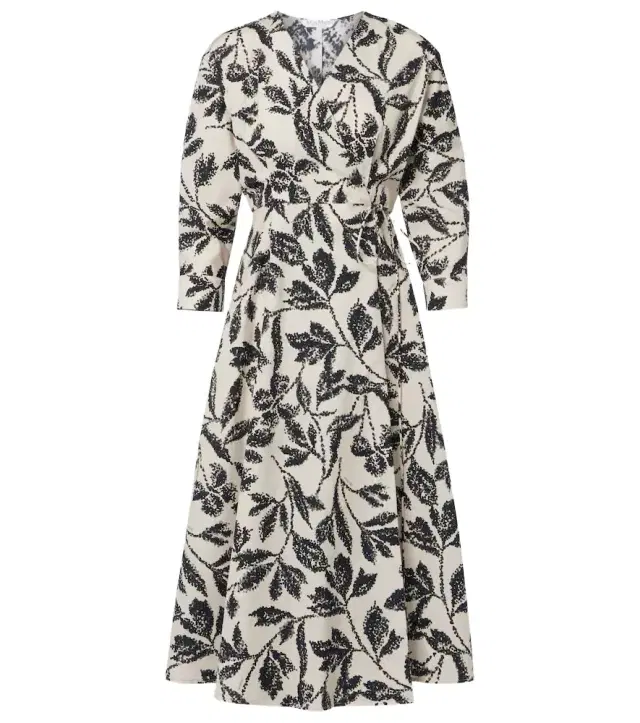 Max Mara Camino printed cotton wrap dress