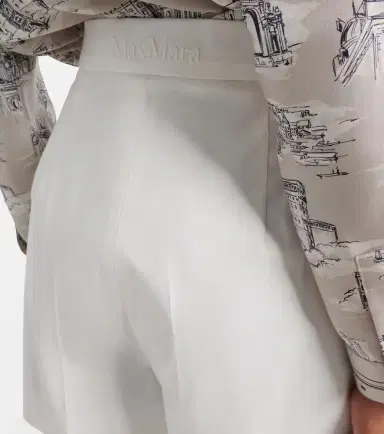 Max Mara Tabacco pleated cotton-blend shorts | Thumbnail 2 Max Mara Tabacco pleated cotton-blend shorts | Thumbnail 2