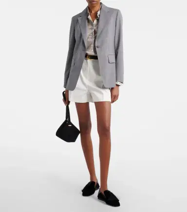 Max Mara Tabacco pleated cotton-blend shorts | Thumbnail 3 Max Mara Tabacco pleated cotton-blend shorts | Thumbnail 3