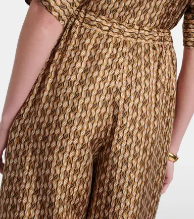 Max Mara Clarino printed silk twill palazzo pants | Thumbnail 3