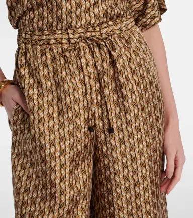 Max Mara Clarino printed silk twill palazzo pants | Thumbnail 6