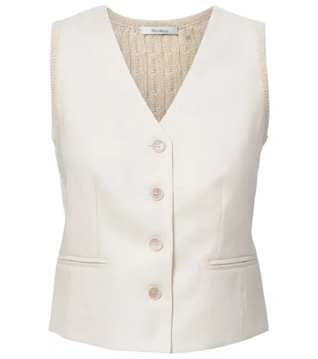 Max Mara Calibri cable-knit linen vest