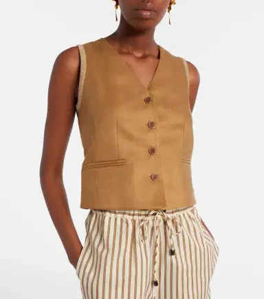 Max Mara Calibri cable-knit linen vest | Thumbnail 5 Max Mara Calibri cable-knit linen vest | Thumbnail 5