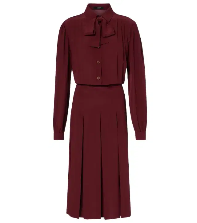 Gucci Pleated silk crêpe de chine midi dress