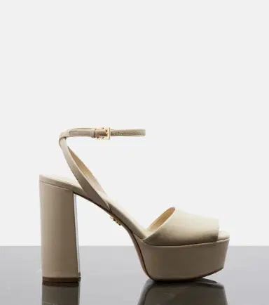 Prada Leather platform sandals | Thumbnail 3 Prada Leather platform sandals | Thumbnail 3