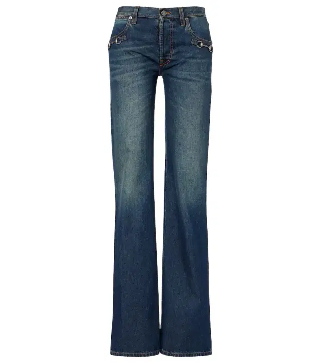 Horsebit straight jeans