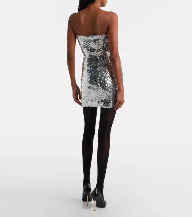 Gucci Sequined strapless minidress | Thumbnail 4 Gucci Sequined strapless minidress | Thumbnail 4