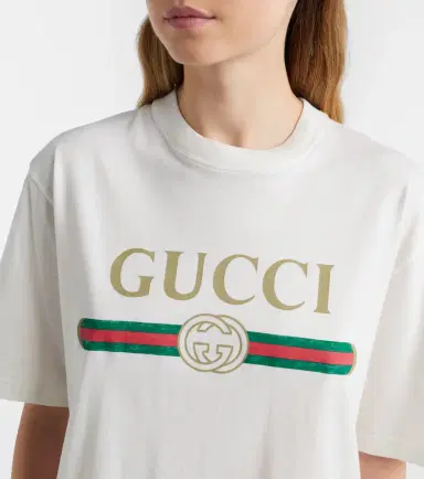 Gucci Logo cotton jersey and silk T-shirt | Thumbnail 5 Gucci Logo cotton jersey and silk T-shirt | Thumbnail 5