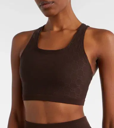 Gucci GG jersey jacquard sports bra | Thumbnail 2