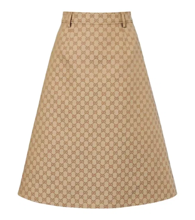 GG Canvas midi skirt