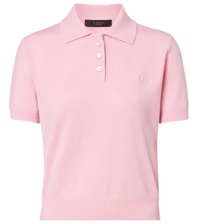Double G wool polo shirt