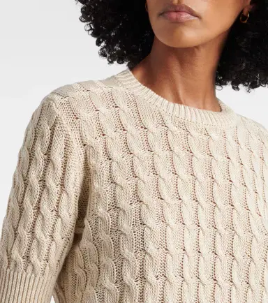 Max Mara Talamo cable-knit linen sweater | Thumbnail 2