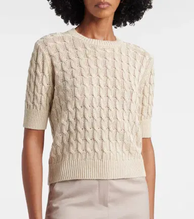 Max Mara Talamo cable-knit linen sweater | Thumbnail 4
