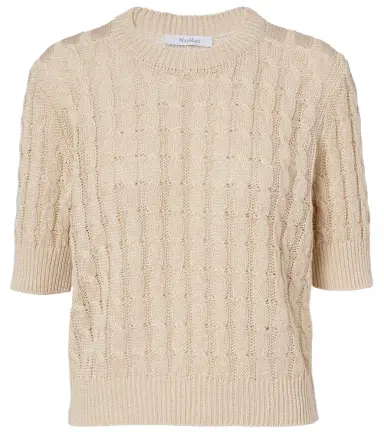 Max Mara Talamo cable-knit linen sweater | Thumbnail 1