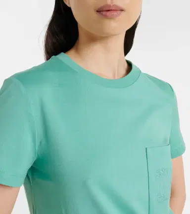 Max Mara Papaia embroidered cotton jersey T-shirt | Thumbnail 3