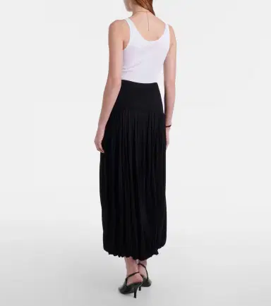 Toteme Gathered jersey midi skirt | Thumbnail 2