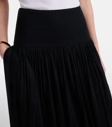 Toteme Gathered jersey midi skirt | Thumbnail 5