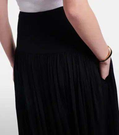 Toteme Gathered jersey midi skirt | Thumbnail 6