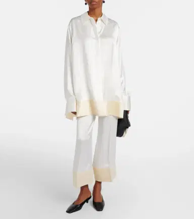 Toteme Cropped satin wide-leg pants | Thumbnail 5