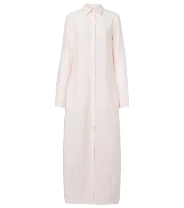 Silk-blend shirt dress