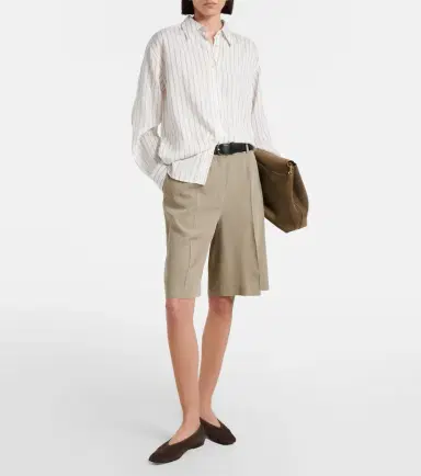 Toteme High-rise Bermuda shorts | Thumbnail 4